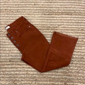 Madewell Cali Demi-Boot Jeans in Copper Cord